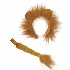Lion Ears and Tail Set -Lion Cosplay Accessories-Lion Ears Headband and Tail